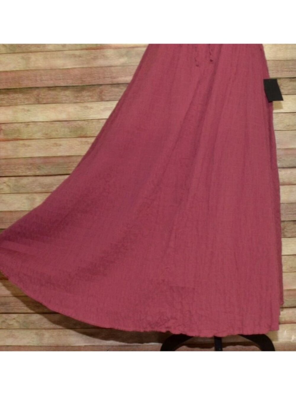 NWT Lulus Cue the Cuteness Mauve Twist-Front Midi Dress Size M Crinkle Texture - Picture 4 of 13